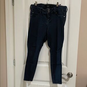 torrid Dark Indigo High-Rise Button-Fly Jeans